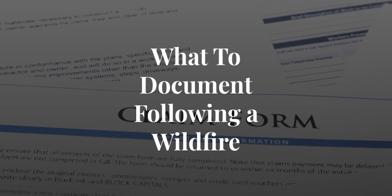 evidence to collect after a wildfire